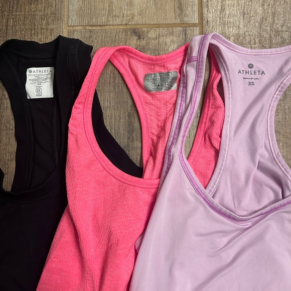 Athleta Women's Racerback Tank Tops - Black, Pink, and Lavender BUNDLE - Picture 2 of 12